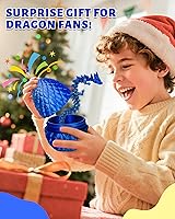 Vista 7 de TBOLINE Huevo de dragón impreso en 3D de 12 pulgadas y dragón articulado con apariencia de cristal impreso en 3D, para niños y adolescentes, juguete
