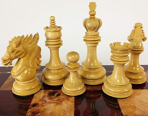 Miniatura 5 de DBL Queens - Juego de ajedrez King Blood Rosewood Staunton de madera de dragón caballero dragón de 4 5/8 pulgadas con tablero de almacenamiento de