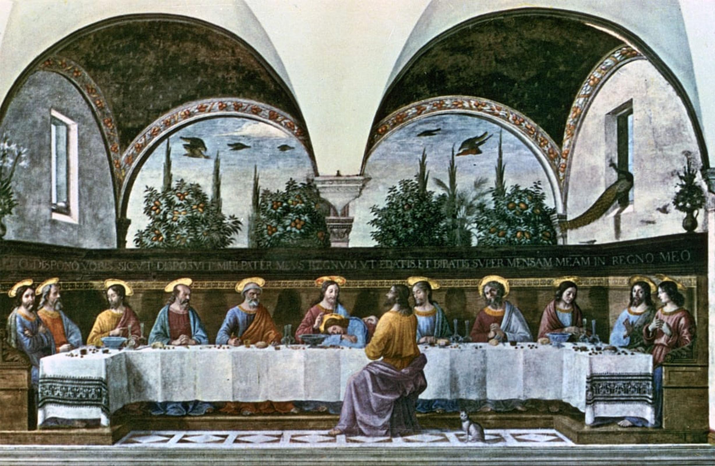 SERENDIPITP Vintage Wall Art Canvas Nordic Poster Canvas Print Picture the Last Supper by Domenico Ghirlandaio Wall Art Poster for Home Decor 60x90cm