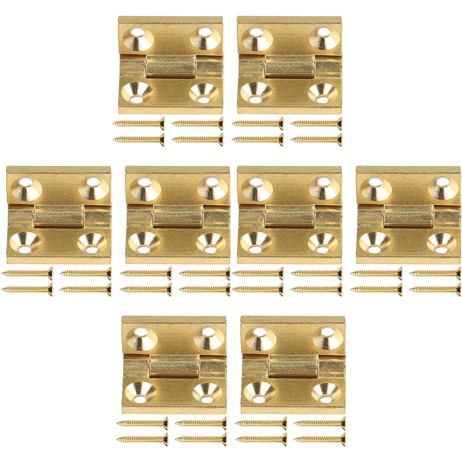 Metal Small Hinges Strong Design Includes Installation Hardware for Fit on Wooden Cases & Boxes Hinges