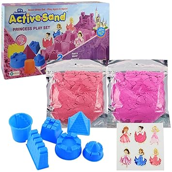 EKTA Active Sand Princess Play Set Non-Toxic Never Dries Out for Kids 3+ Years/Birthday Gifting Item for Toddlers- Multi Color