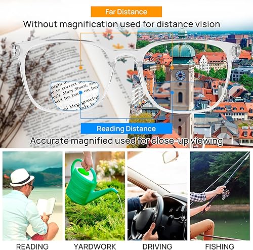 Miniatura 3 de OCCI CHIARI Gafas de lectura bifocales fotocrómicas para hombres,Lectores de gafas de sol de protección UV de amplia transición