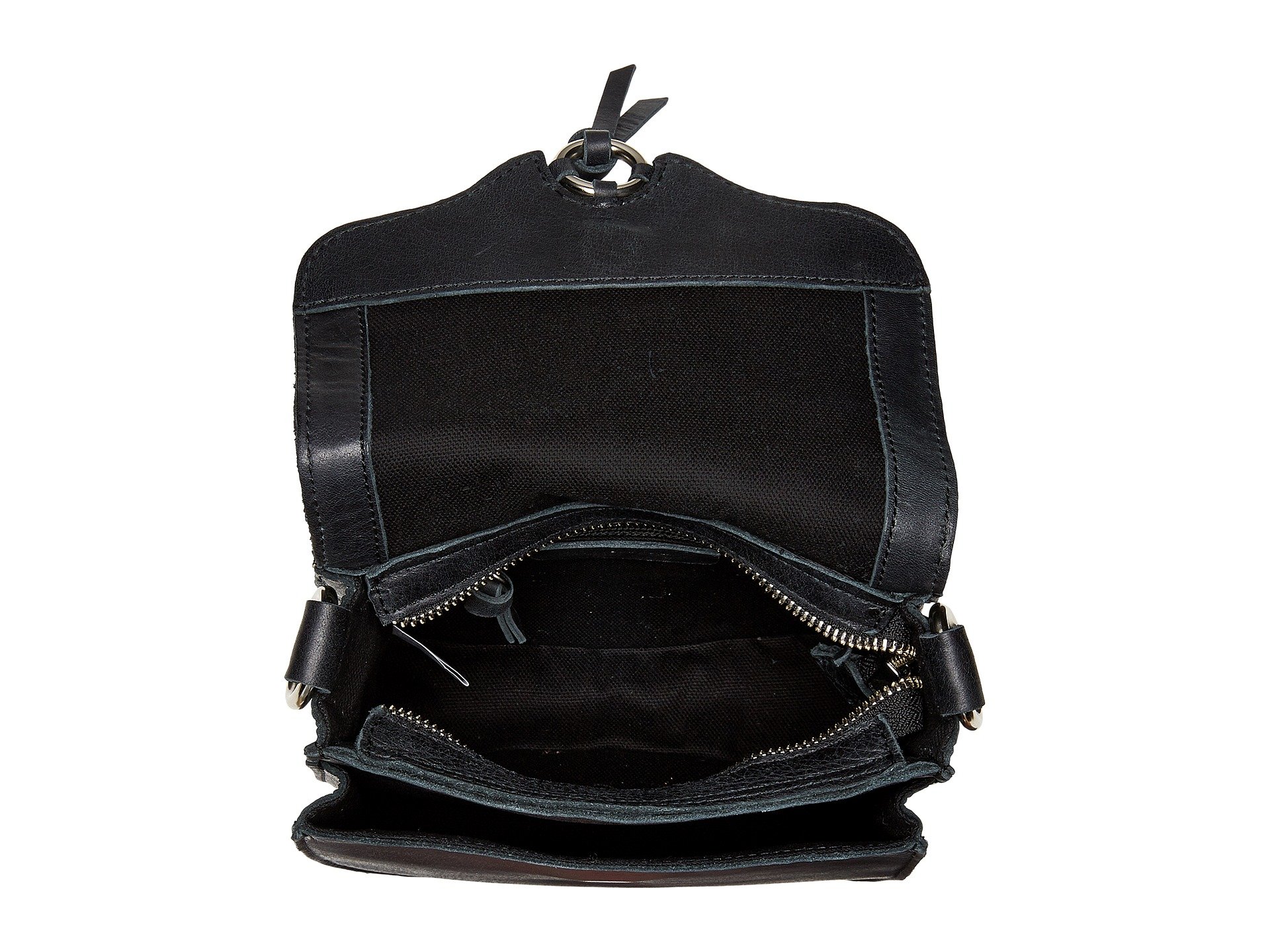 black mini camera bag