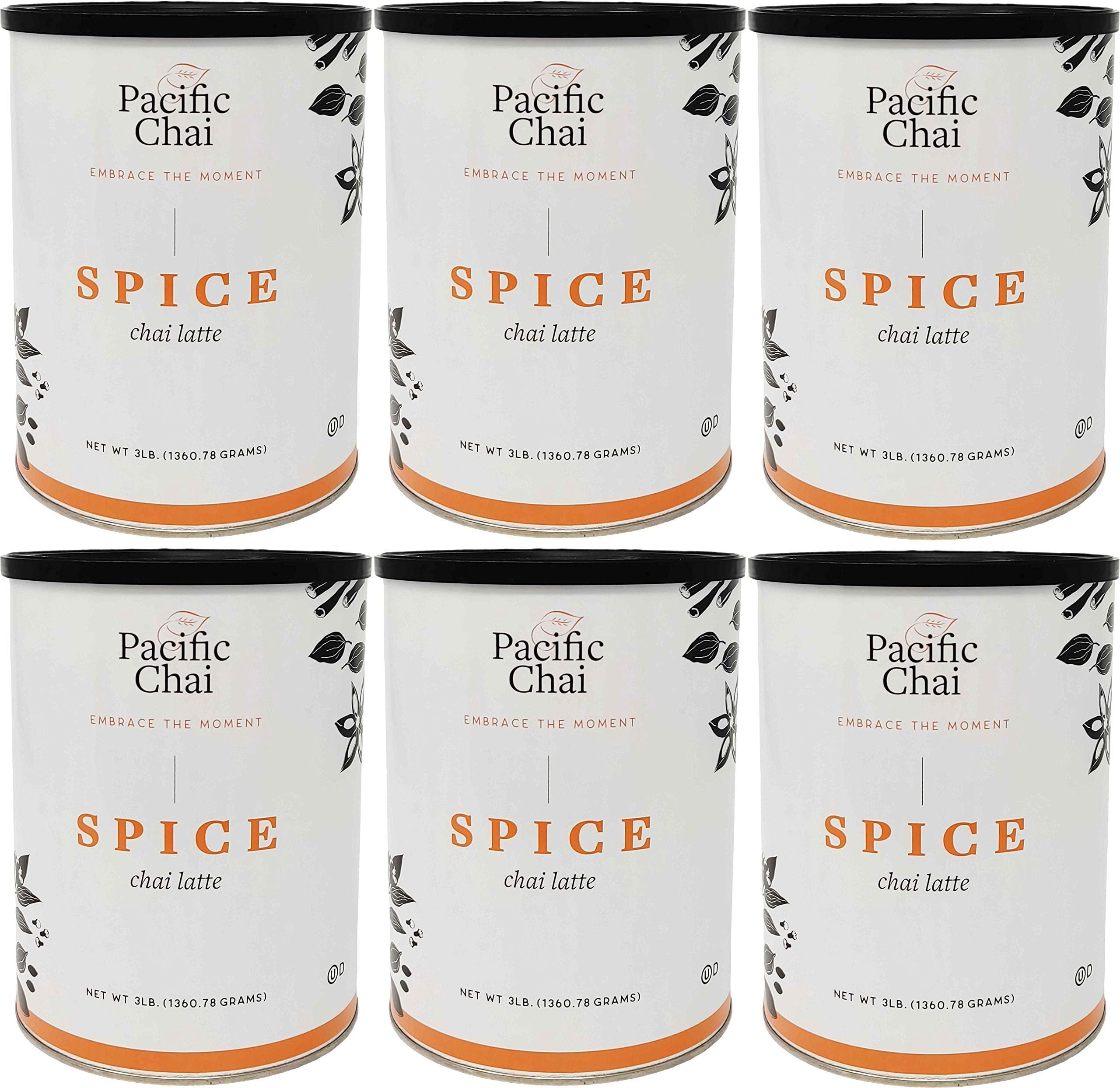 Sponsored Ad - Pacific Chai Spice Chai Latte Powder Mix, Instant Hot, Iced or Blended Chai Tea Latte, 3 lb (Pack of 6)