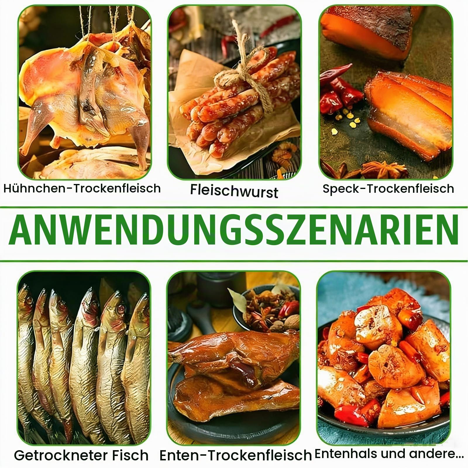 Edelstahl-Biltong-DöRrgeräT,Trockenschrank Für Fleisch– GroßEs FassungsvermöGen (7,5Kg),14 Haken, Temperaturregelung Von 30–90°C – Zum Trocknen Von Biltong, Fleisch Und Wurst