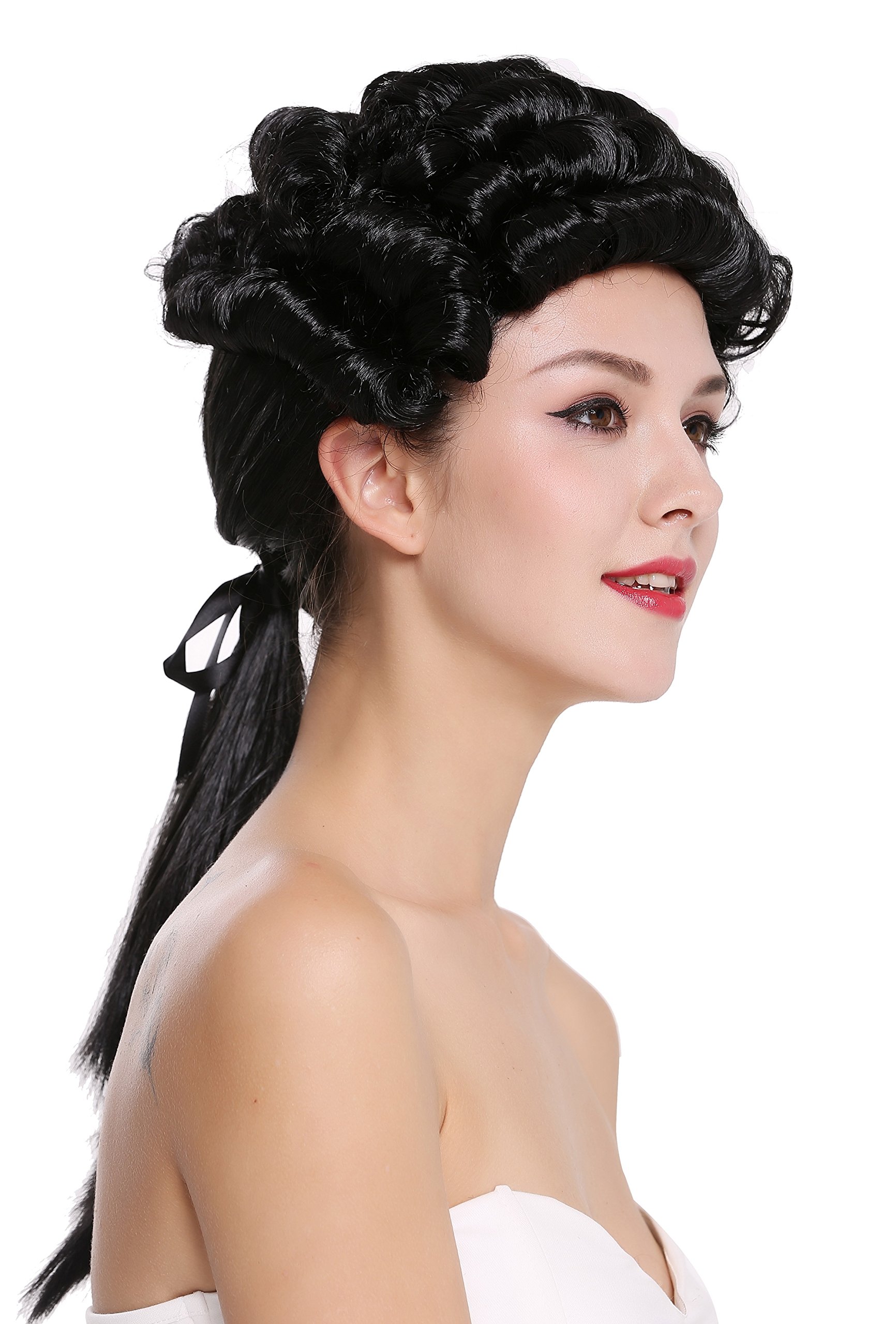 Parrucca Uomo Barocco Bianca - Per Nobiluomo, Cavaliere, Costume - Foto 5