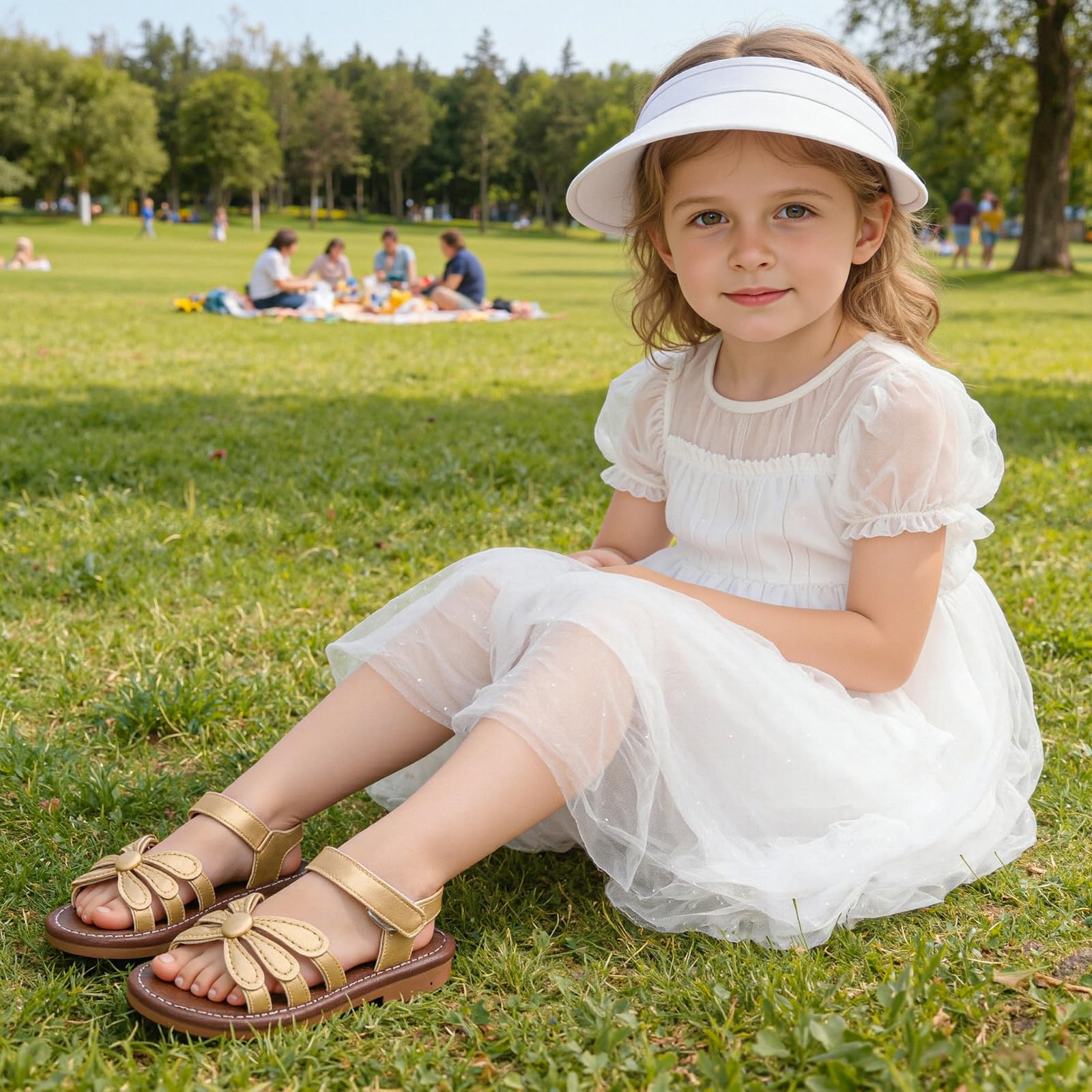 MASOCIO Sandales Filles à Bout Ouvert Chaussures D'été pour Filles 21-30 EU