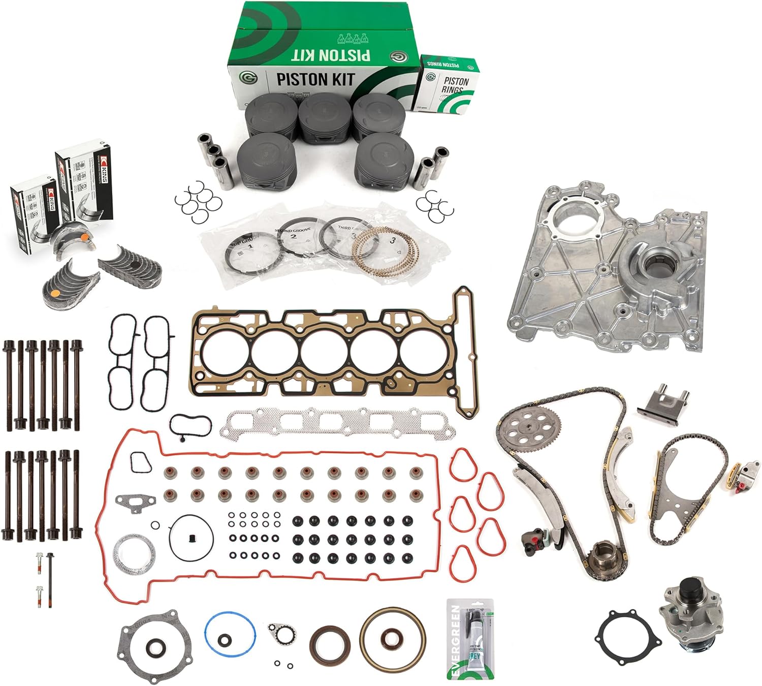 MA-5741126964-4 Engine Rebuild Kit Compatible With/For 07-12 Chevrolet Colorado GMC Hummer H3 Isuzu 3.7 DOHC