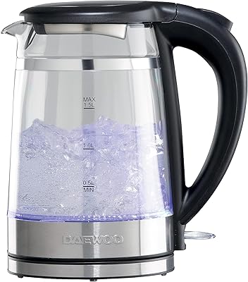 Daewoo 1.5L Eco Cool Touch Kettle – 3000W Fast Boil Electric Kettle with Auto Shut-Off, Boil-Dry Protection, 360° Base – Modern Look And Finish