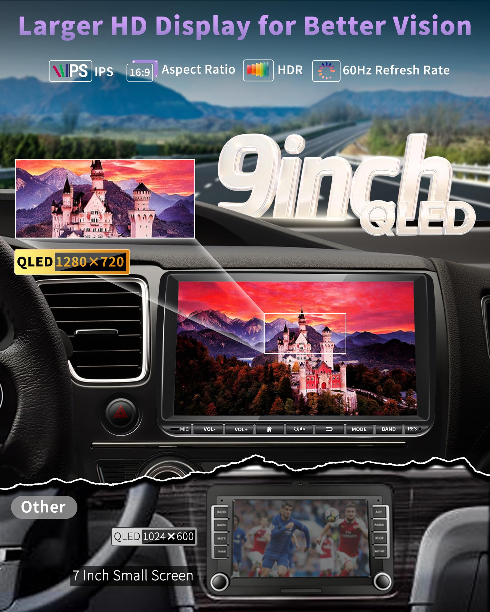 URVOLAX DAB+ Autoradio mit Bildschirm für VW Skoda Seat: 9 Zoll Doppel DIN Radio mit Wireless Apple CarPlay Android Auto - Linux Auto Radio für Golf 5 6 T5 Polo 6r Caddy Touran Passat Tiguan Fabia
