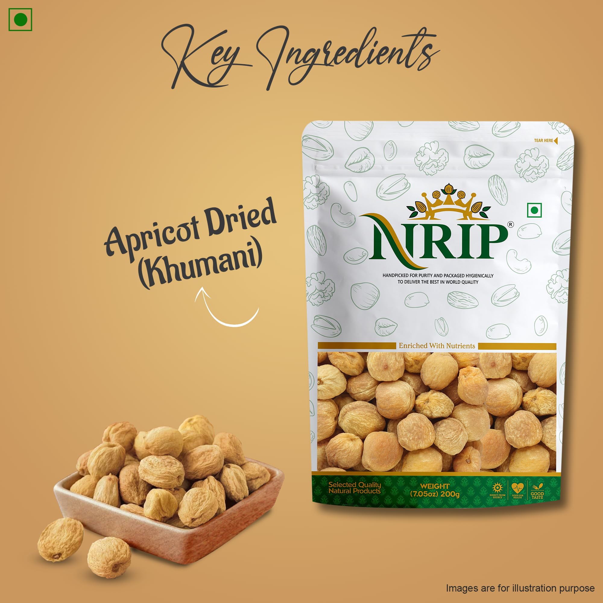 NRIP Apricot Dried (Khumani) 200 Gm - Image 5 thumbnail