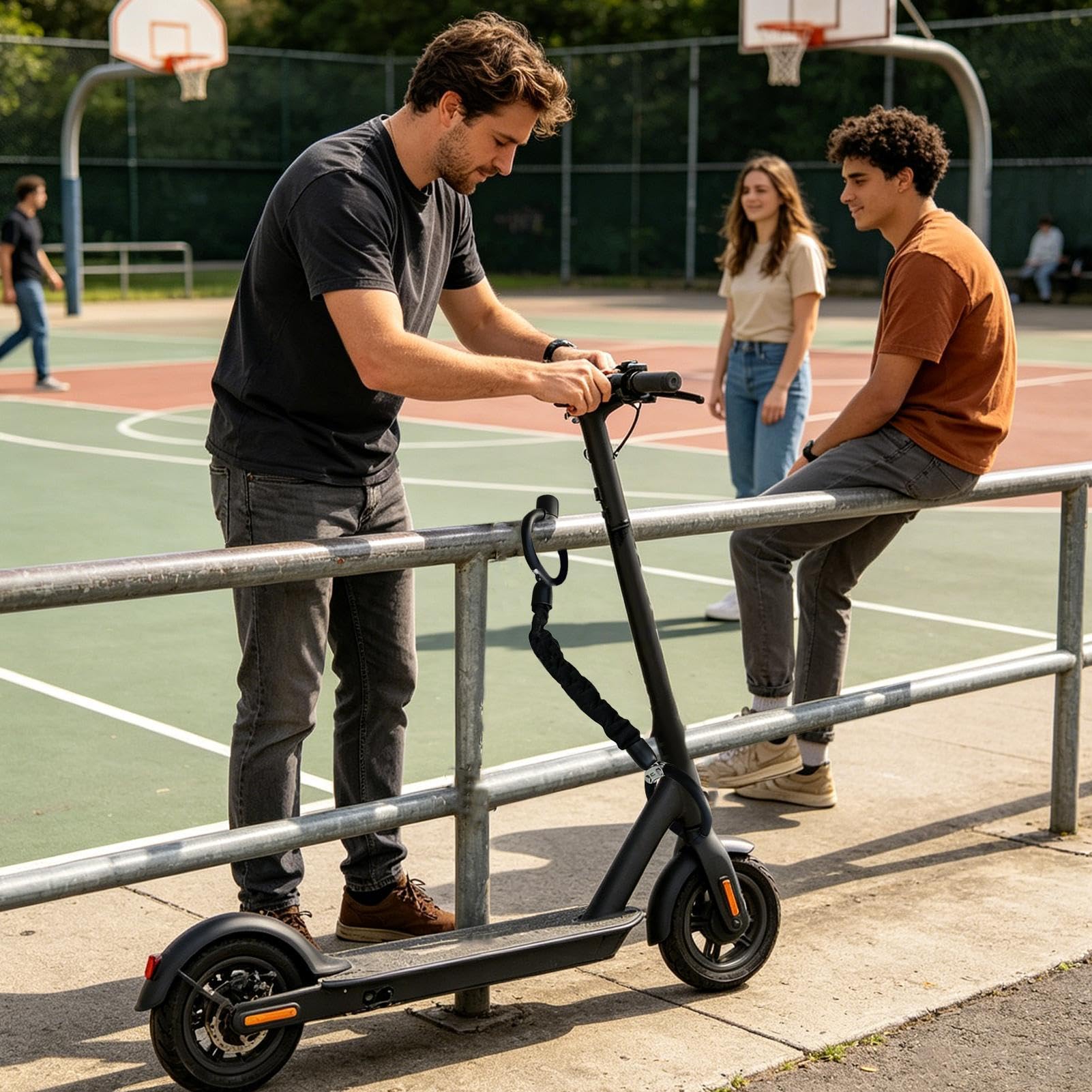 Catena Antifurto da Bicicletta Antifurto pesante | Lucchetto a catena per monopattino elettrico donne, uomini, adulti, pendolari quotidiani, uso interno, abitazione,
