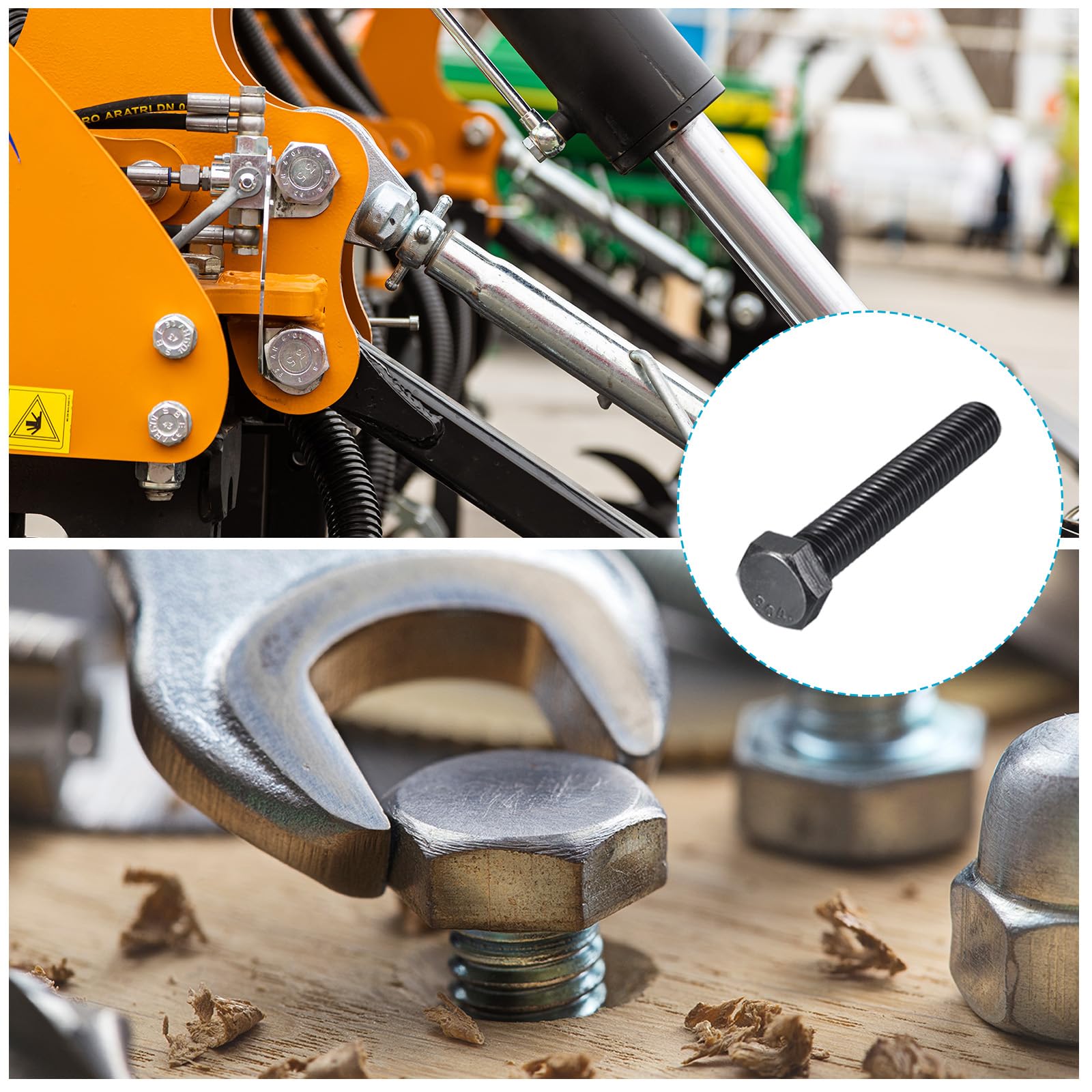 METALLIXITY Hex Head Bolts (1/2-13 x 3") 4Pcs, 304 Stainless Steel 18-8, Fully Threaded, External Hex Drive - Image 4