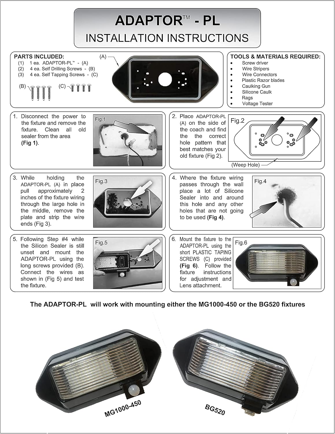 MG1000-450W-A, American Designed, RV Security, 12 Volt, Exterior Mounted Motion Sensor Bright LED Porch Utility Flood Light, with Battery Monitoring Sensor and EMI Suppression : Automotive