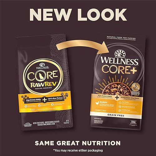 Miniatura 3 de Wellness CORE RawRev Alimento seco para cachorros, sin granos, ingredientes naturales, fabricado en Estados Unidos con carne liofilizada real