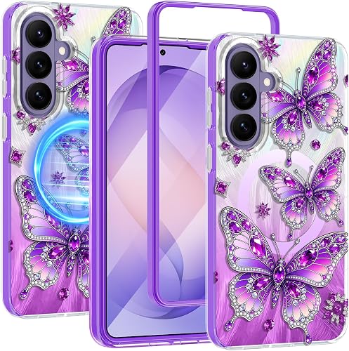 Rancase for Samsung Galaxy S26 Plus Case, Compatible with MagSafe Butterfly Desi