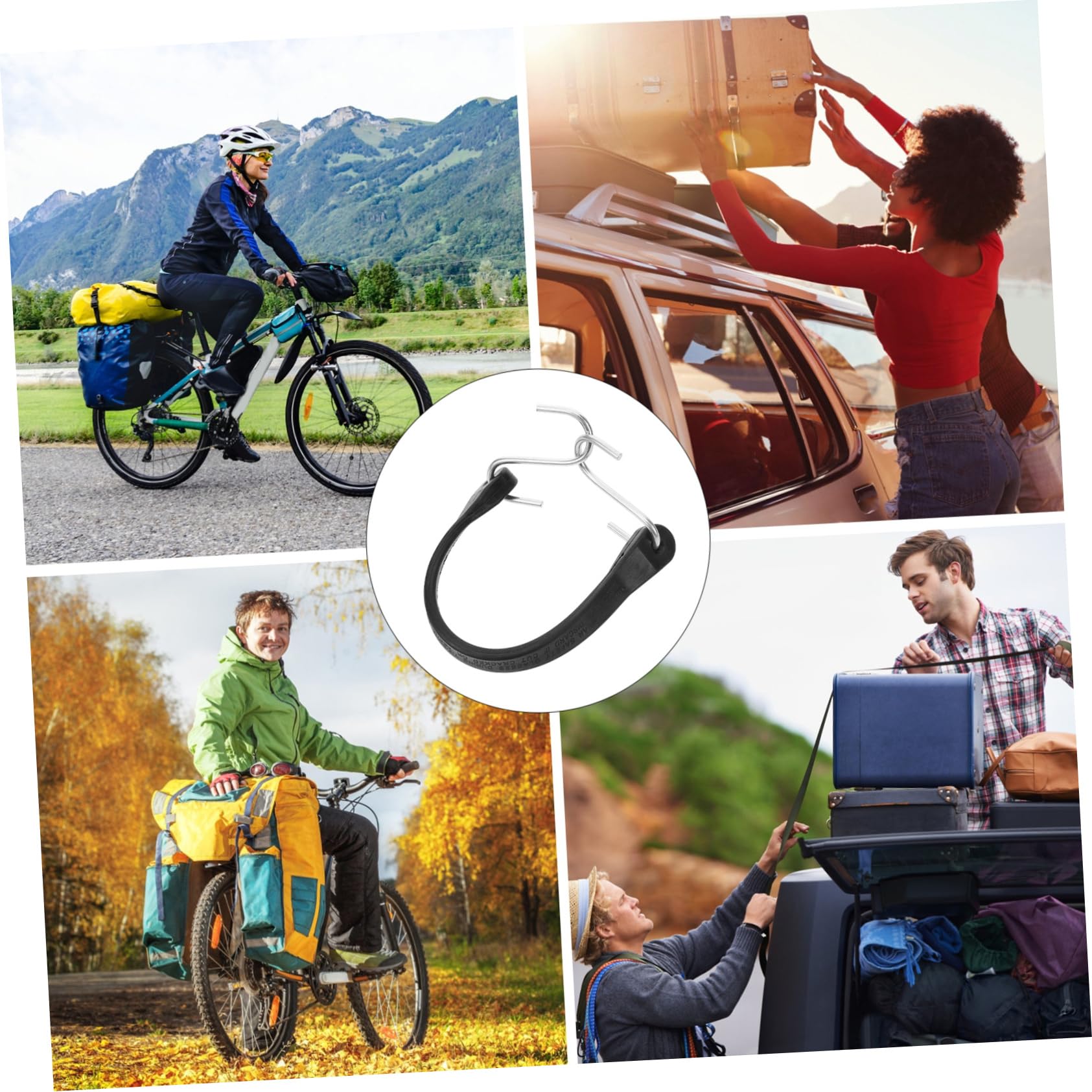 Didiseaon 10piezas Goma Correas de Fijación para Equipaje de Viaje Correas de Conexión para Maletas Gancho para Equipaje Accesorios para Exteriores Cincha Elástica