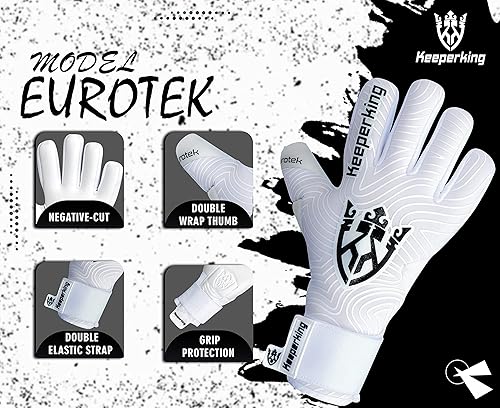 Miniatura 4 de Guantes profesionales de portero de fútbol para niños, jóvenes, adultos, hombres, guantes de portero de fútbol con agarre fuerte, protección de