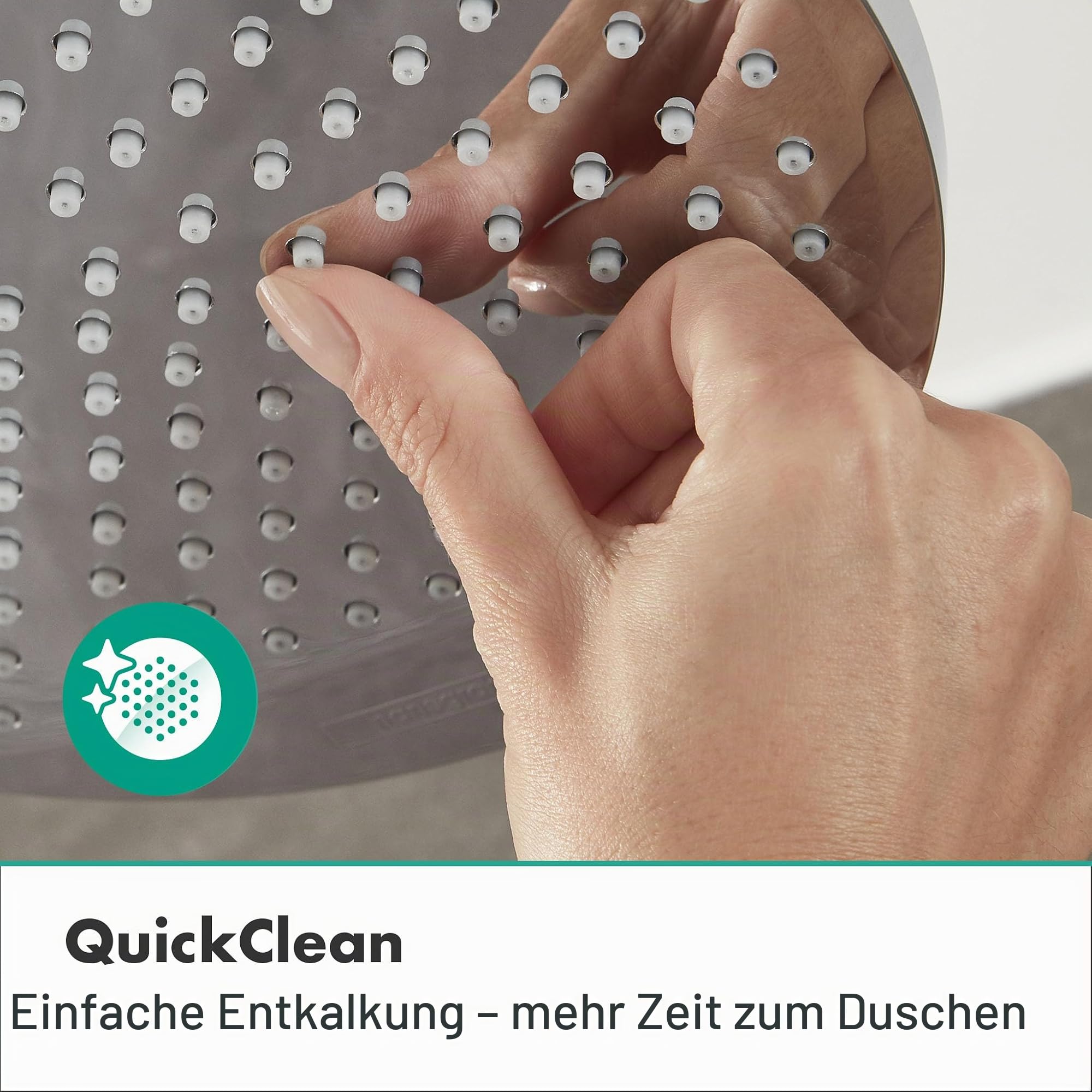 hansgrohe Raindance S - wassersparende Kopfbrause (EcoSmart), Duschbrause (240 mm), Regendusche mit 1 Strahlart (PowderRain) für Wand-/Deckenmontage, Brausekopf mit Antikalk-Funktion, Chrom, 27624000