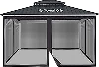 Vista 10 de Yescom Cortina de malla de repuesto universal para pared lateral con cremallera para carpa de 10 x 10 pies