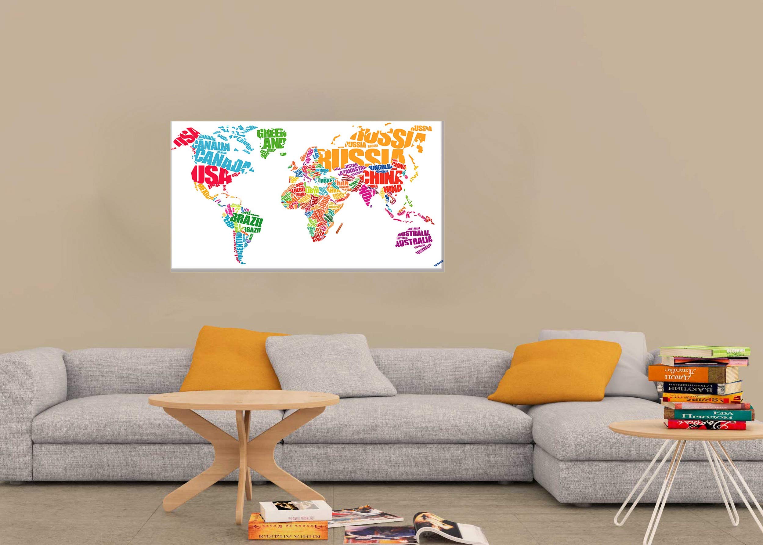 Homemania Painting, Polyester, Wood, Multicoloured, 100 x 3 x 70 cm, 2 units