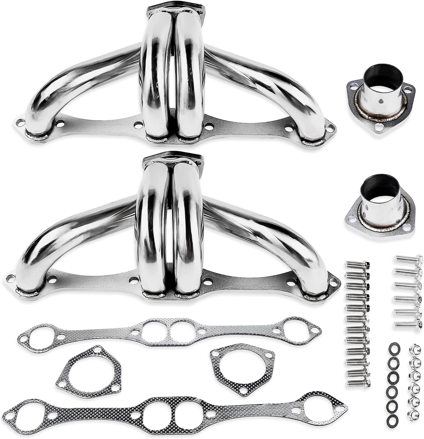 High Performance Stainless Steel Block Hugger Headers SBC Chevy 265 283 302 305 327 350 400