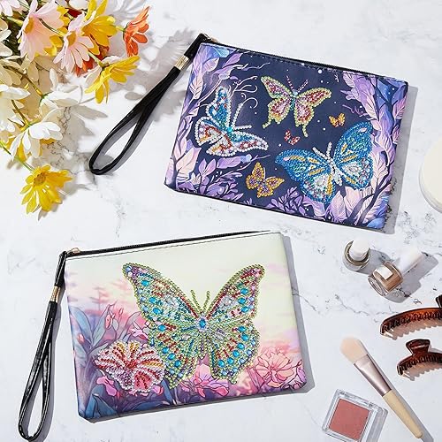 Miniatura 3 de Geyoga 2 unidades de monederos de pintura de diamantes 5D DIY diamante pintura bolso de mano arte diamante bolso de mano bolsa de mano para mujeres