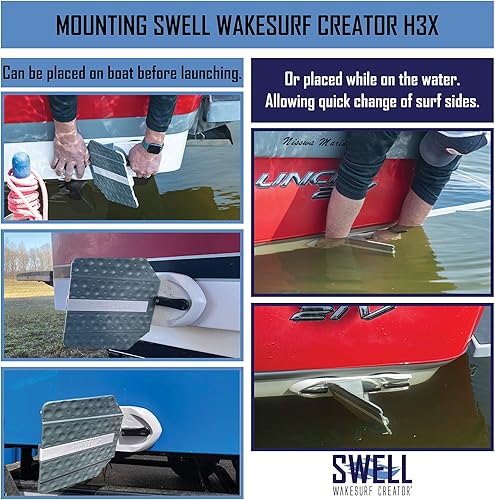 Miniatura 2 de SWELL Wakesurf Creator H3X - Moldeador de despertador de alto rendimiento - Giratorio con textura hidrodinámica