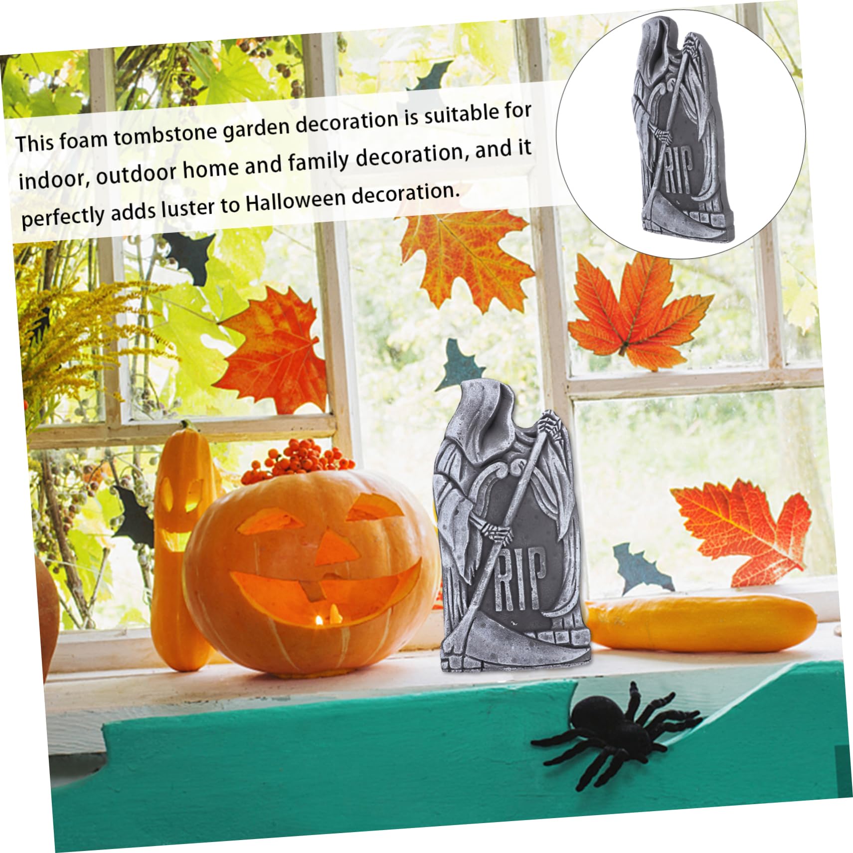 BESTonZON 2 Pezzi Decorazioni in per Lapidi Halloween Decorazioni per Esterni Halloween Scheletri Gotici Decorazioni per Halloween per Cimitero