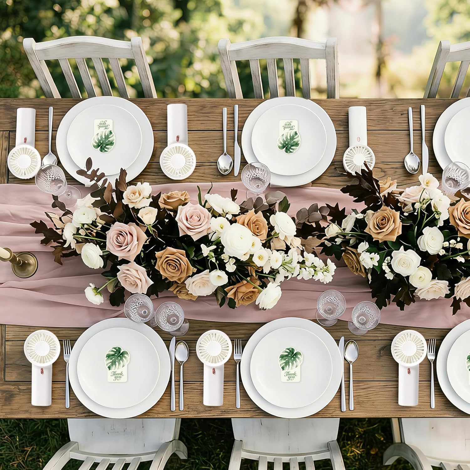 Mini Fans Bulk Fans for Wedding Guests, AAA Battery Handheld Fans Bulk, Wedding Fans for Guests & Wedding Souvenirs for Guests Wedding Favors
