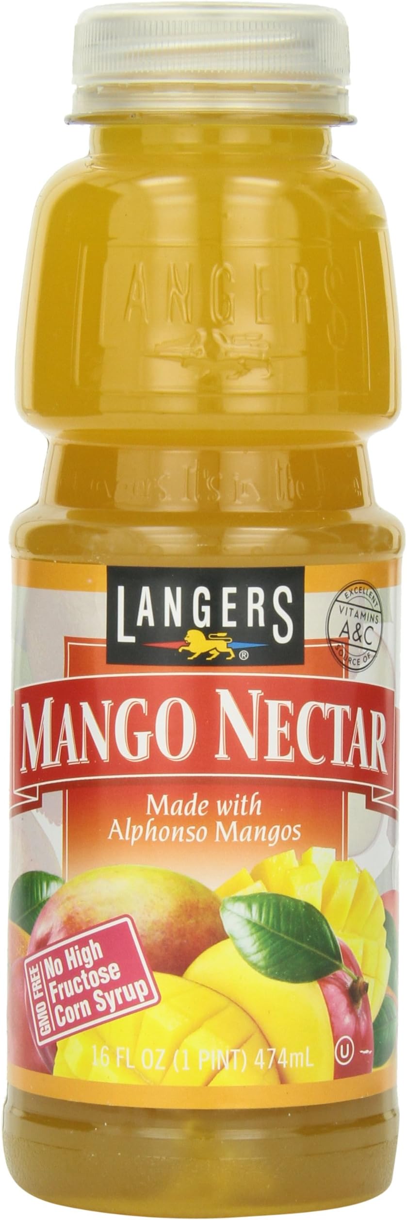 Langers Mango Nectar Juice, 16-Ounces (Pack Of 12)