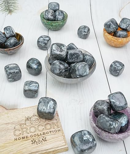 Miniatura 217 de Crocon Kit de cristales y piedras curativas de amatista de 1 libra para cristal curativo de Reiki, piedras pulidas moradas, piedras pulidas