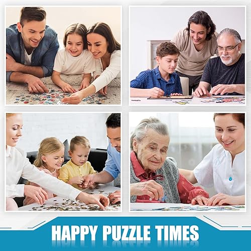 Miniatura 6 de Tablero de rompecabezas de 2000 piezas de 45.7 x 30.7 pulgadas, alfombrillas plegables de fieltro con 6 bandejas portátiles de clasificación de