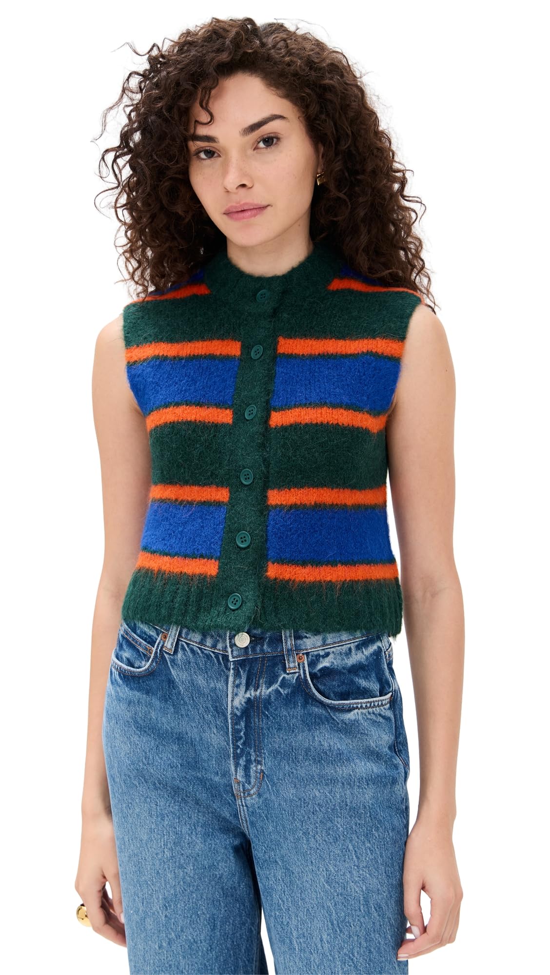 Womens Striped Vest