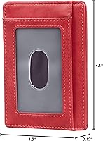 Vista 98 de Travelambo Billetera delgada con bolsillo delantero y clip para el dinero con bloqueo de identificación por radiofrecuencia, talla única