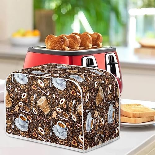 Miniatura 4 de Talayituse Funda para tostadora de café con ranura ancha de 4 rebanadas, ligera, protección contra el polvo, bolsa lavable para electrodomésticos