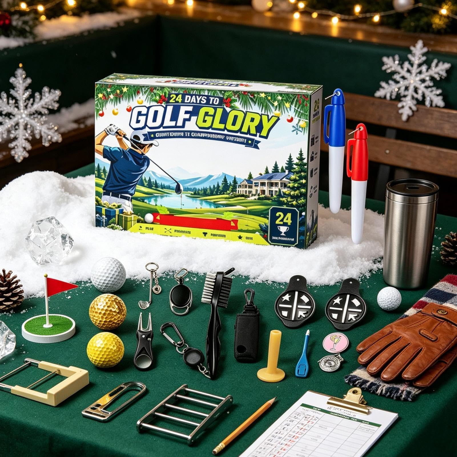 Golf, calendario 'Avvento e Natale, 24 giorni, per conto alla rovescia