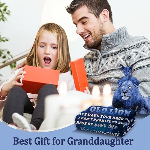 Miniatura 3 de Manta de regalo para nieta de parte del abuelo, mantas de león azul para mi nieta, regalos de abuela, abuelo, regalo de cumpleaños de nietas, manta