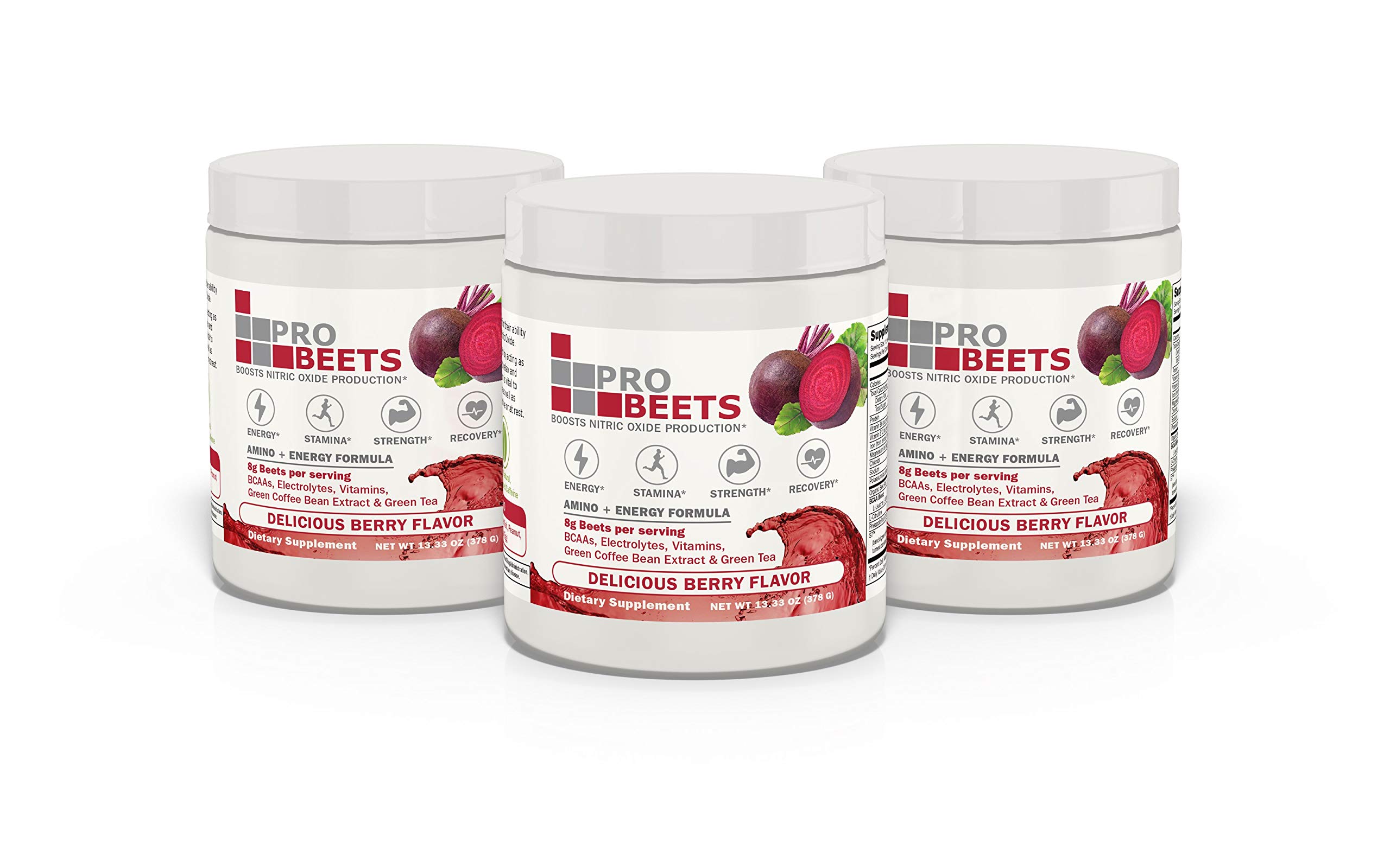 PROBEETS Nitric Oxide Amino Acid Circulation Superfood | Organic Beets, BCAA, L-citrulline, Green Ca