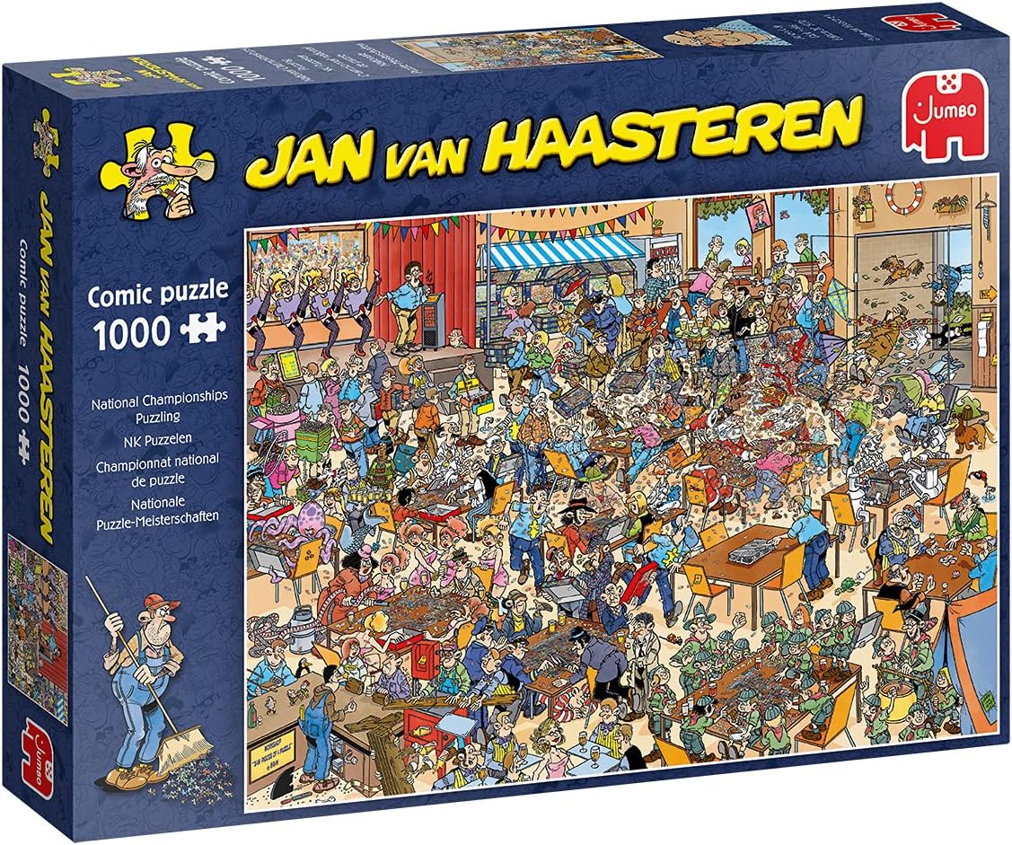 Jumbo, Jan Van Haasteren - 'National Championship' Unique Comic Fun Designed Jigsaw Puzzle for Adults - 1,000 Piece