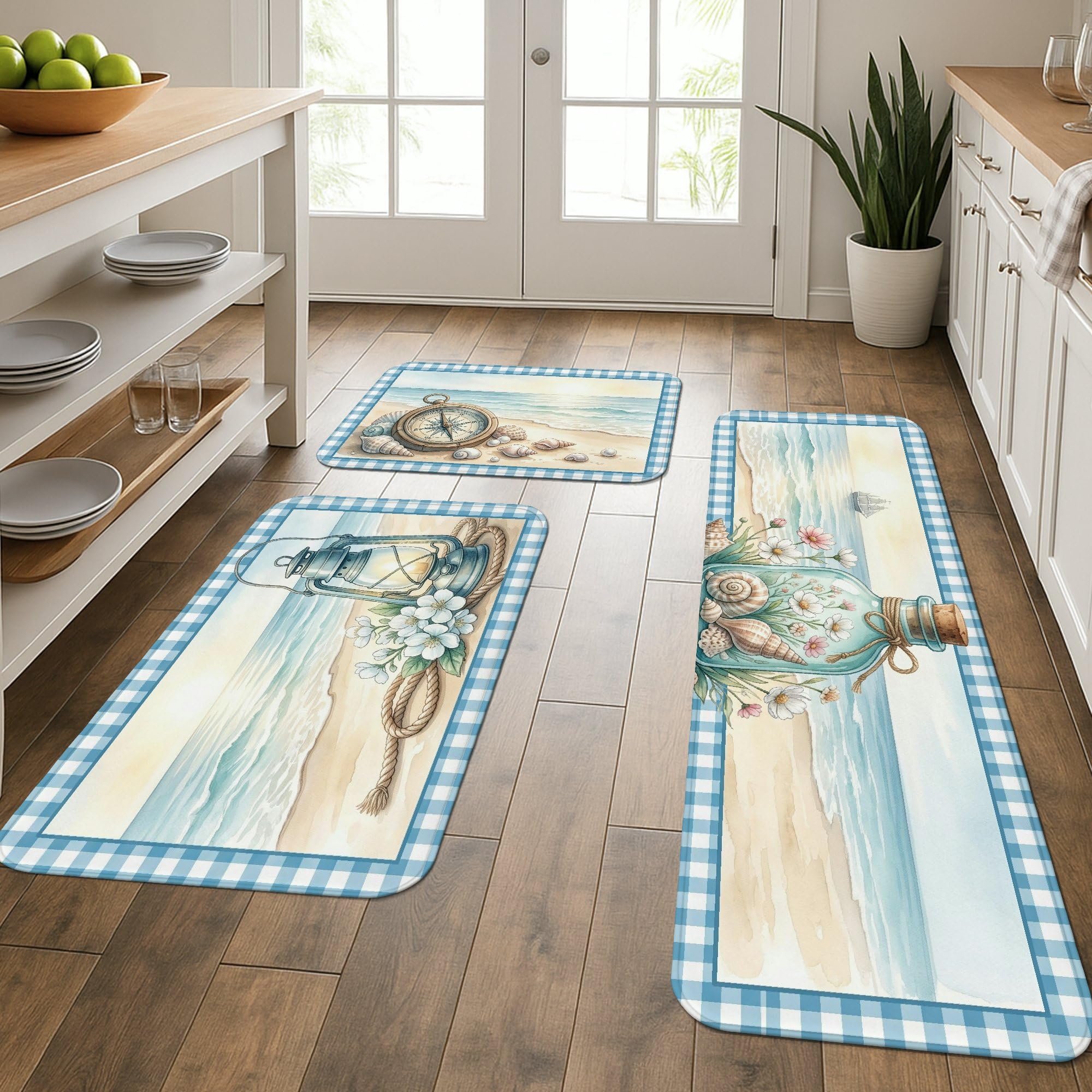 Tapis de cuisine vintage antidérapant lot de 3 pour soulager vos pieds