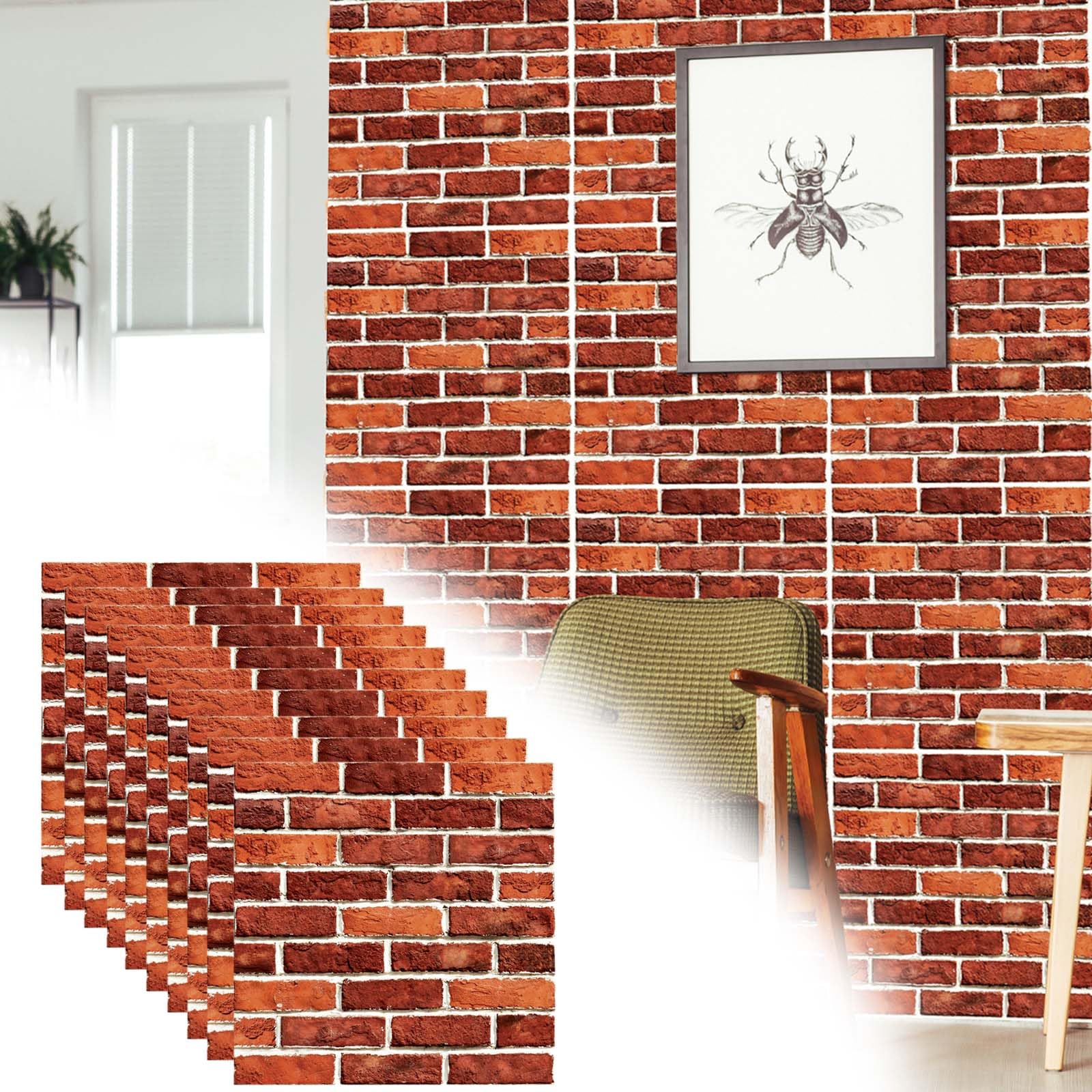 Panneaux muraux 3D revêtement acoustique brique PVC 30x30cm