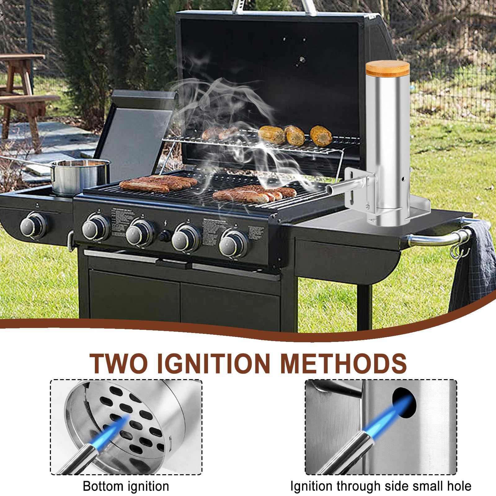 Generatore di fumo freddo in acciaio inox, generatore di fumo elettrico per affumicatura a freddo di pesce, carne, barbecue