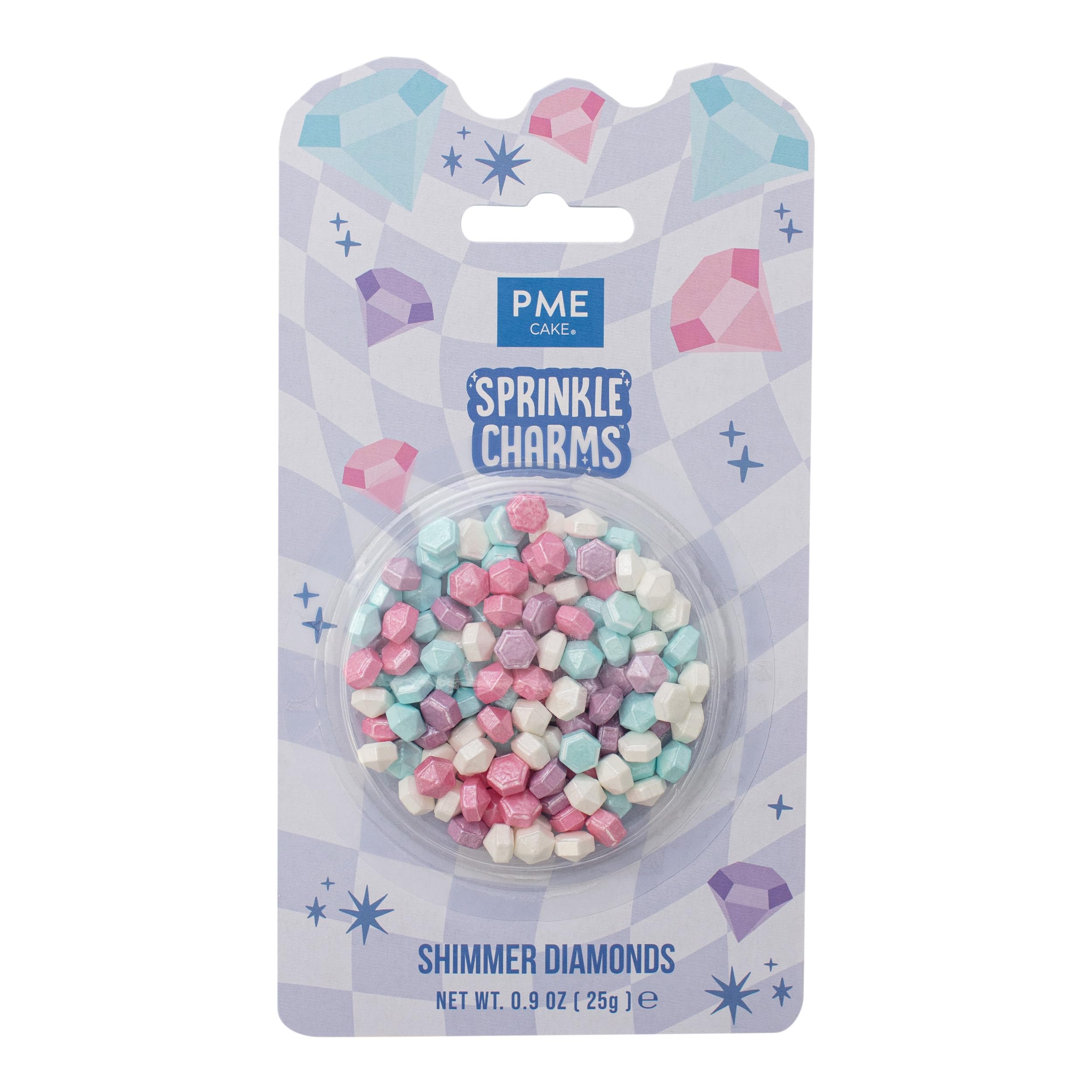 PME Cake Shimmer Diamonds Sprinkle Charms (25g / 0.9oz)