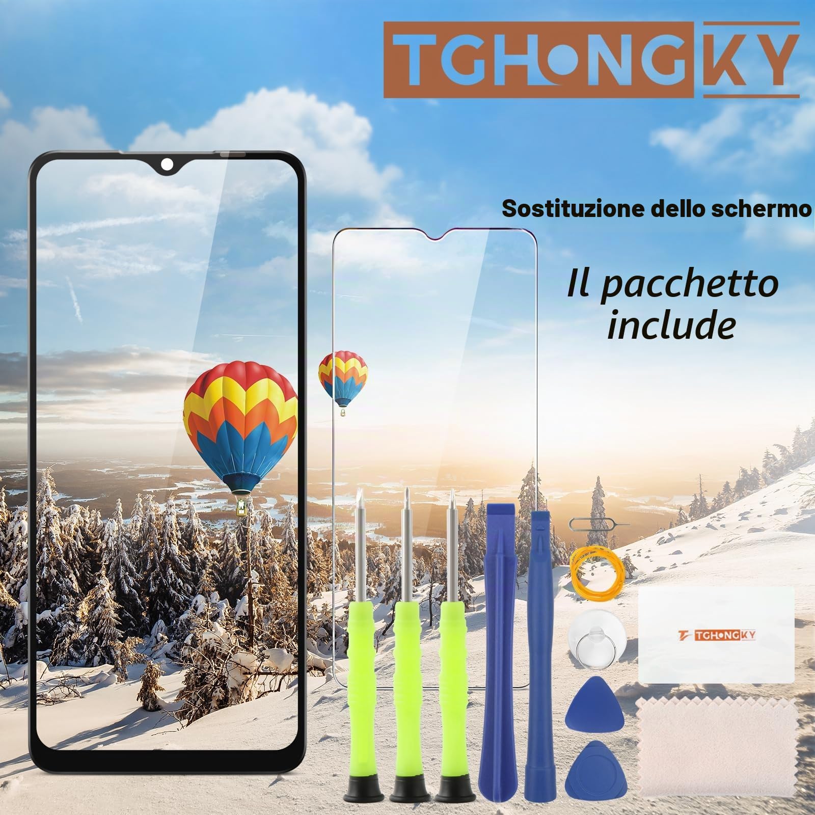 Per Xiaomi Redmi 13C Schermo LCD per Xiaomi Redmi 13C 23100RN82L, 23106RN0DA, 23108RN04Y Display Assemblea Sostituzione Schermo di Vetro Digitalizzatore con strumenti di Riparazione (Nero con Cornice)