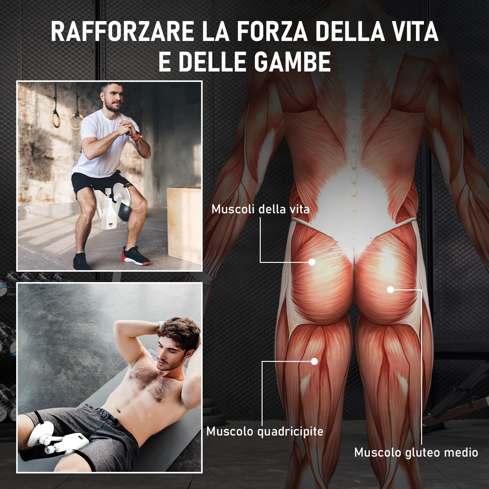 Allenatore Cosce E Glutei HSYFUNA - Resistenza Regolabile 0-77 Lb, Con Cinghie E 5 Elastici - Foto 9