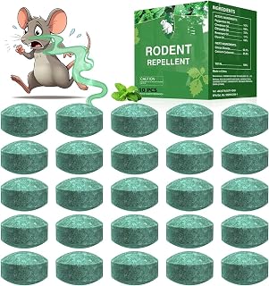 Rat Repellent for Car Home Pack 10 Tablet Rodent & Mouse Repellent Peppermint Oil to Protect Wires in Car, Bike & Truck Engine No Kill Only Repels Home Indoor-Outdoor Garage Rat Controller Pills (10) - Amazon product rated Grade A