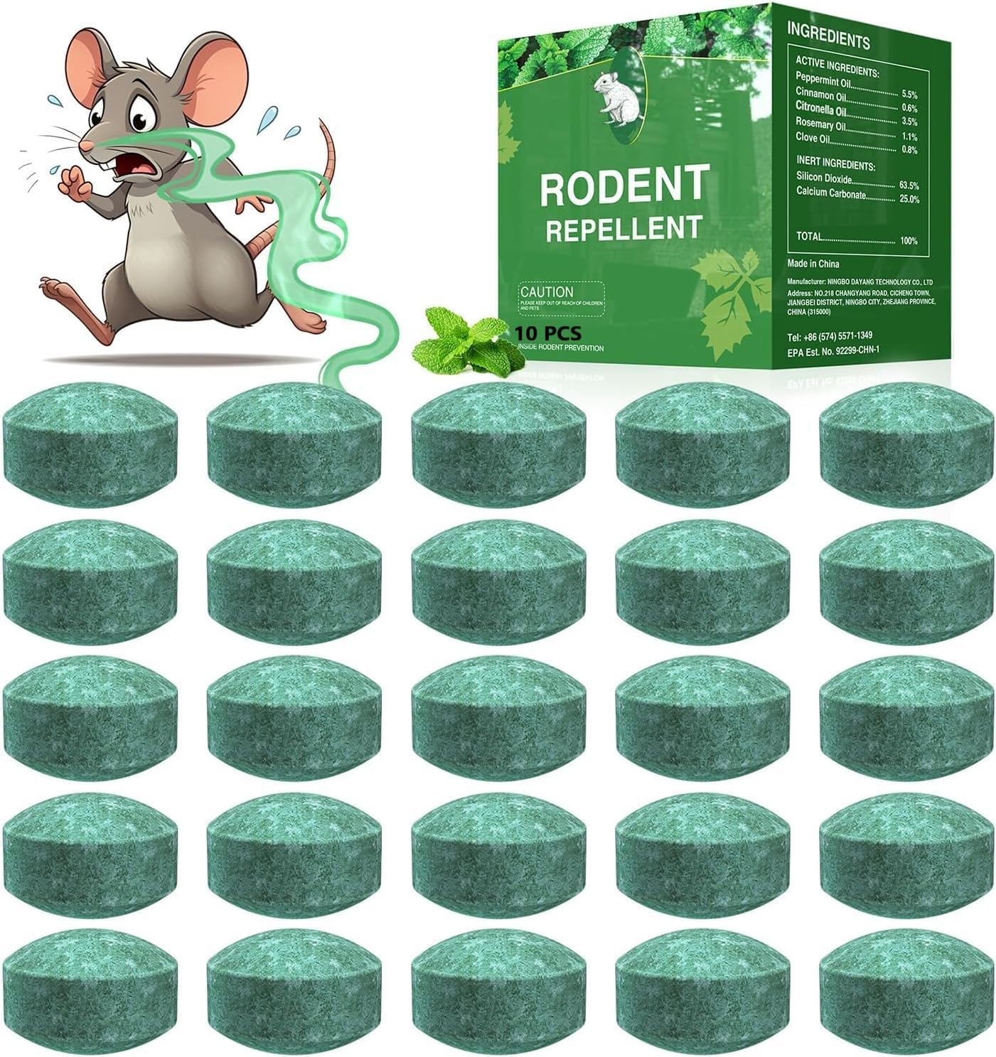 Rat Repellent for Car & Home Pack of 10 Tablets | Peppermint Oil Rodent & Mouse Repellent | Protect Car, Bike & Truck Engine Wires | Indoor Outdoor Rat Control for Garage, Kitchen & Storage-picture-17