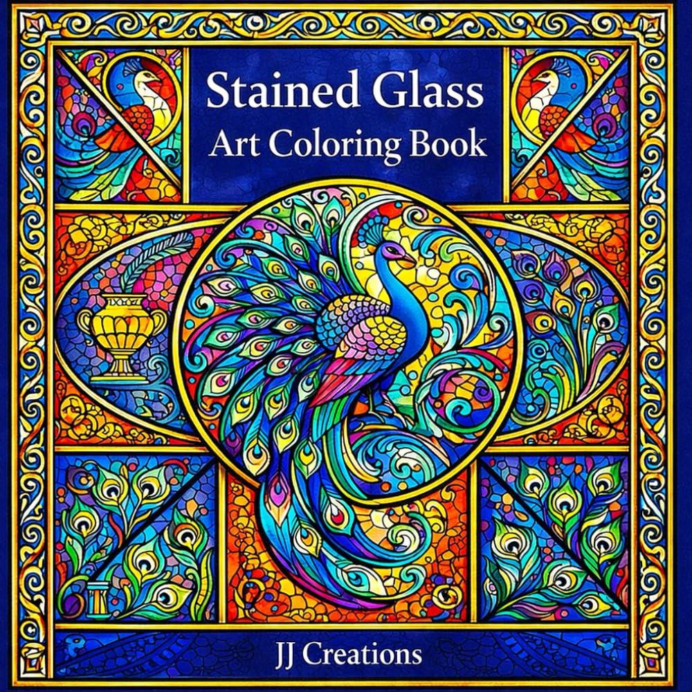 Stained Glass Art Coloring Book