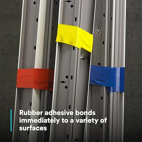 Miniatura 5 de 3M Cinta de vinilo 764, Uso general, 2 in x 36 yardas, rojo, 1 rollo, cinta de marcado de piso de tráfico ligero, distanciamiento social,